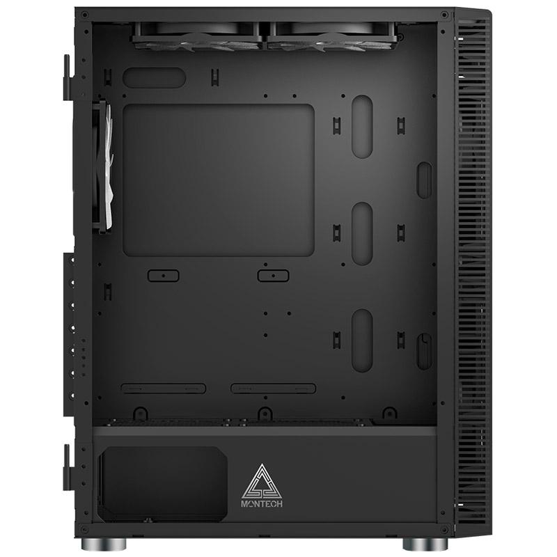 Montech X3 GLASS - Midi Tower - PC - Nero - ATX - micro ATX - Mini-ITX - Gaming - Blu - Verde - Rosso (X3 GLASS BK)