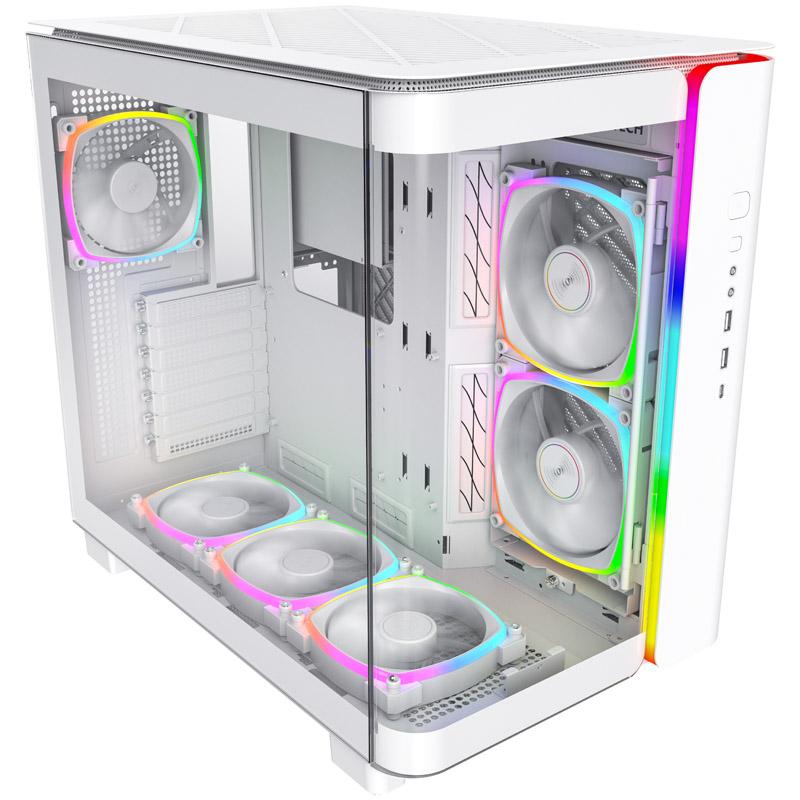 Montech KING 95 PRO Midi Tower, vetro temperato, ARGB - bianco
