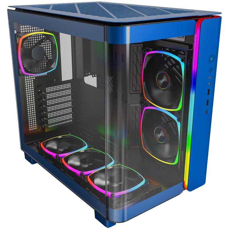 KING 95 PRO Midi-Tower in vetro temperato ARGB - Blu Berlino