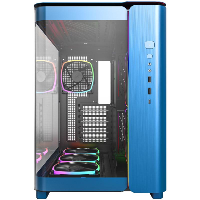 KING 95 PRO Midi-Tower in vetro temperato ARGB - Blu Berlino