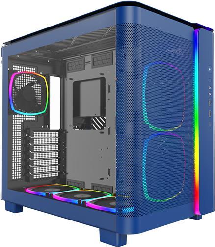 KING 95 PRO Midi-Tower in vetro temperato ARGB - Blu Berlino