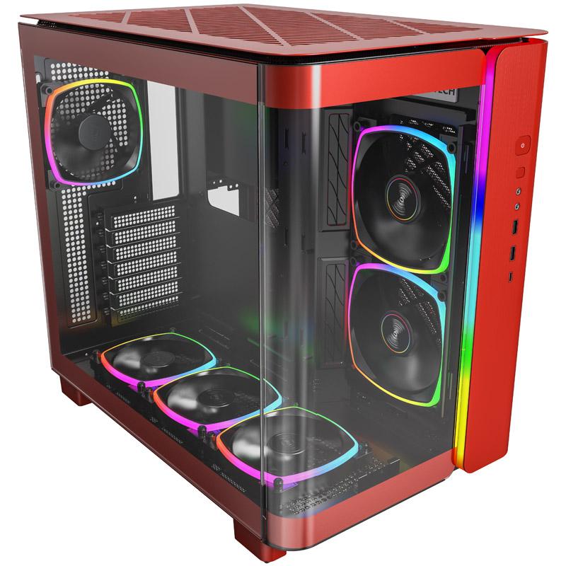 KING 95 PRO Midi-Tower in vetro temperato ARGB - rosso