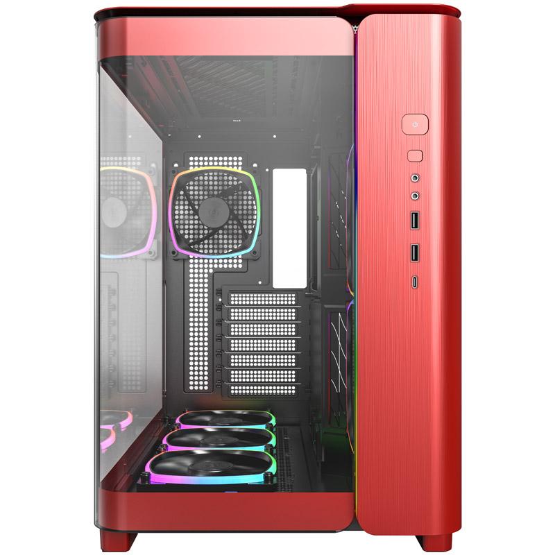 KING 95 PRO Midi-Tower in vetro temperato ARGB - rosso