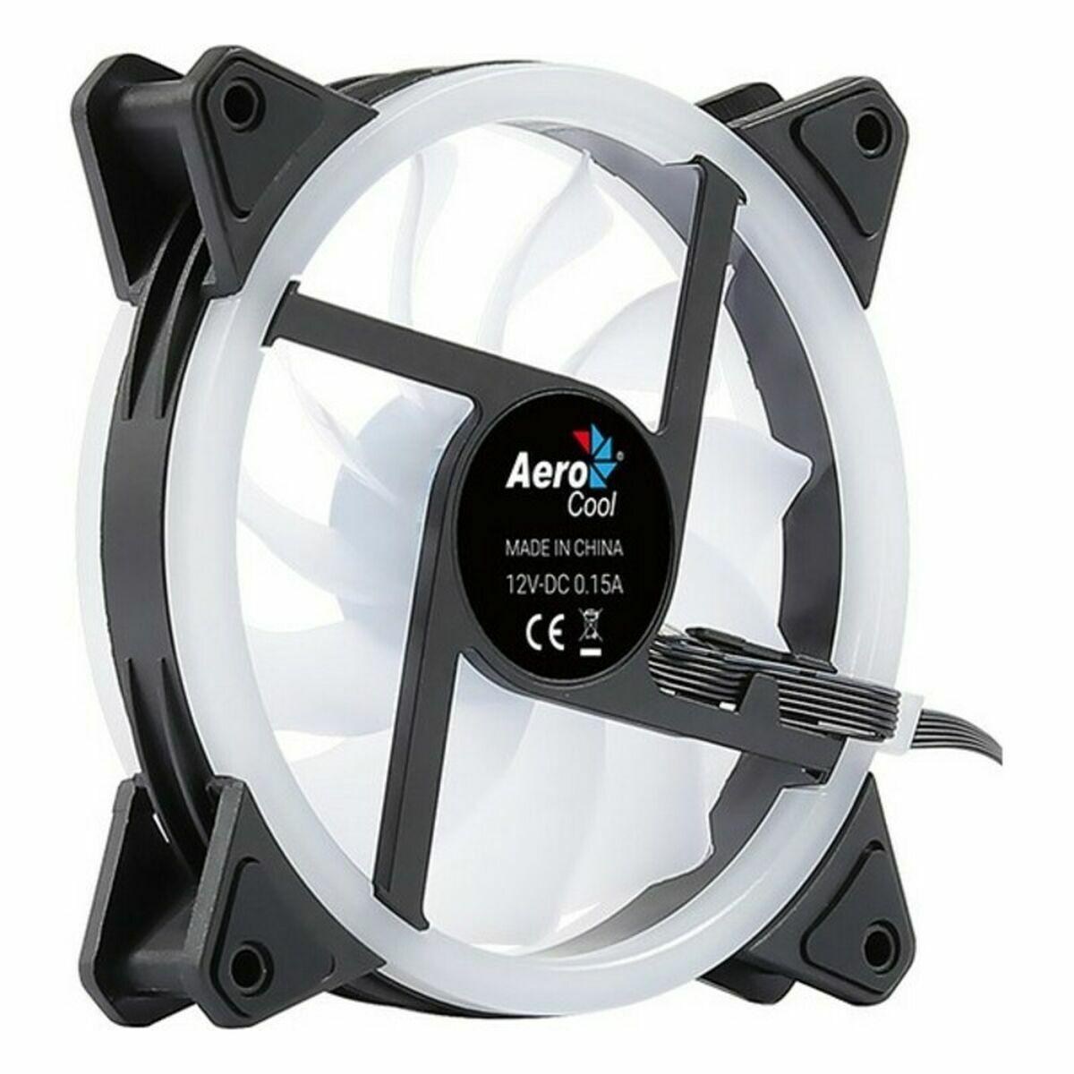 VENTILATEUR DE BOITIER AEROCOOL DUO 12 RGB 12CM (NOIR)