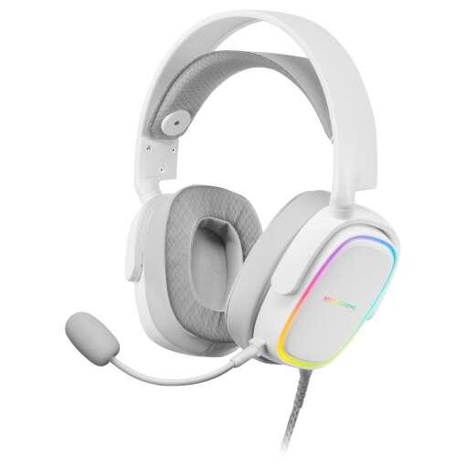 CASQUE MICRO GAMER MARS GAMING MHAX RGB (BLANC)