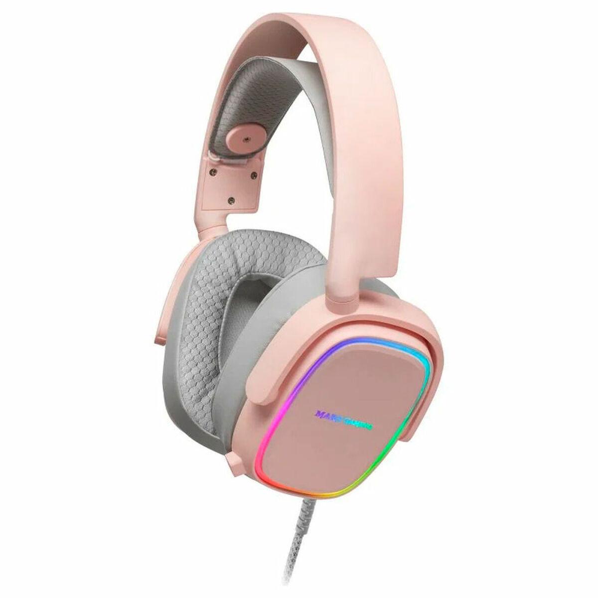 Cuffie da gioco Mars Gaming MHAX - Illuminazione a flusso RGB - Driver Hi-Fi da 53 mm - Microfono rimovibile - Cuscinetti AIR -