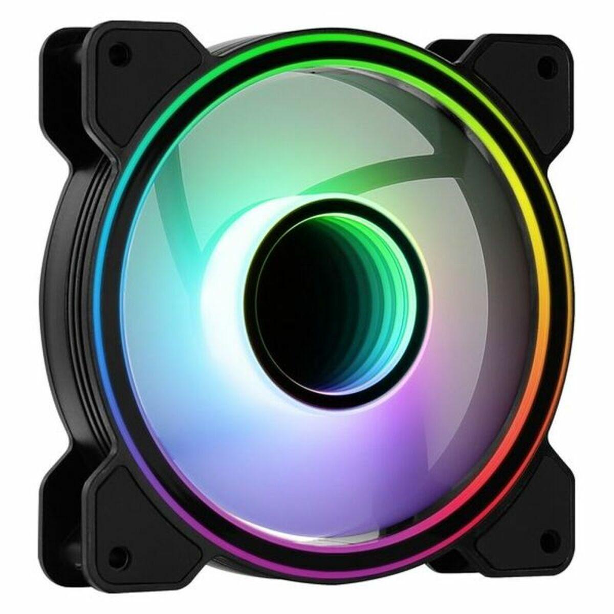 Aerocool Mirage 12 ARGB Case per computer Ventilatore 12 cm Nero (Aerocool Mirage 12 RGB LED Fan - 120mm)