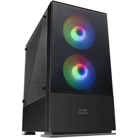 BOITIER MINI TOUR MICRO ATX MARS GAMING MCZ RGB AVEC PANNEAU VITR (NOIR)