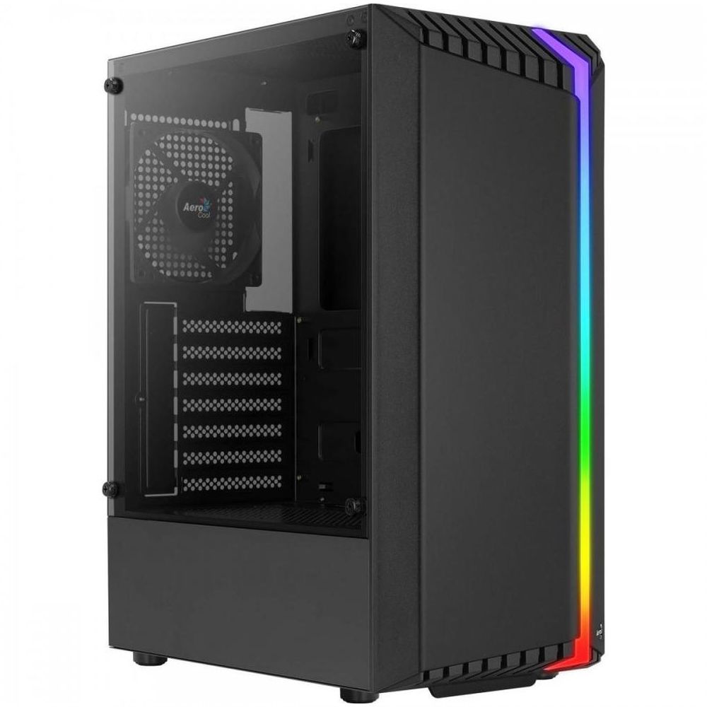 Midi-Tower Bionic v1, RGB, vetro temperato - nero
