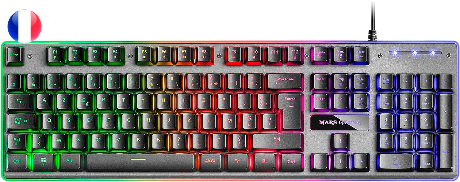 CLAVIER GAMER MARS GAMING MK220 RGB (NOIR)