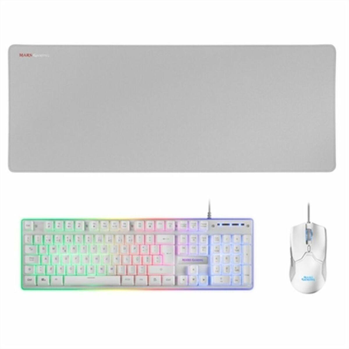 Mars Gaming Combo MCPX GAMING 3IN1 RGB BIANCO PT