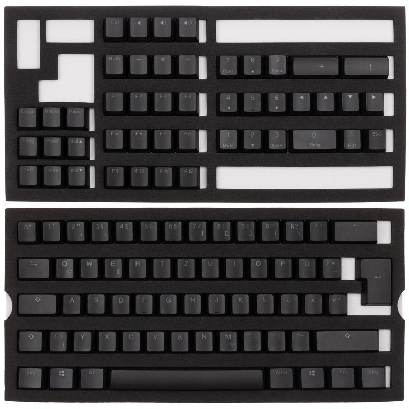Ducky Double Shot Backlight - Cappello da tastiera - Polybutilene Terephthalate (PBT) - Nero (DKSA109 -Depdanno2)