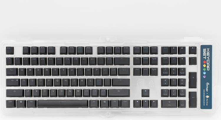 Ducky Double Shot Backlight - Cappello da tastiera - Polybutilene Terephthalate (PBT) - Nero (DKSA109 -Depdanno2)