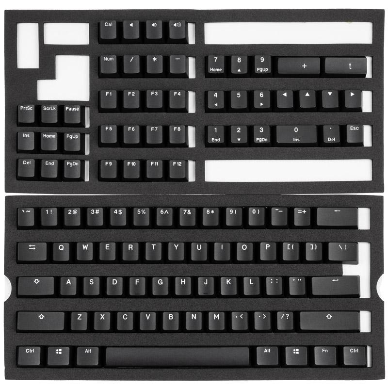 Set di copritasti Ducky Phantom Black PBT Double-Shot layout USA - 108 tasti (DKSA108-USPDANWOP)