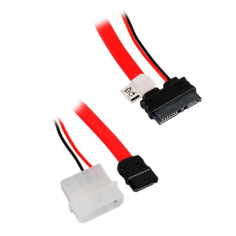Cavo combinato SATA 2 (dati e alimentazione) 20 cm - rosso