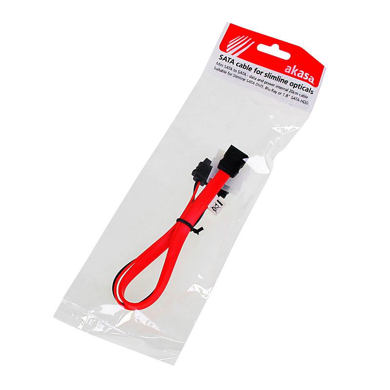 Cavo combinato SATA 2 (dati e alimentazione) 20 cm - rosso