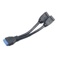 AKASA USB3.0 Adattatore interno Cavo interno ed esterno USB Adapter-19-Pin Striscia a matita USB3.0 (W) -9-pin USB Tipo A (W) -