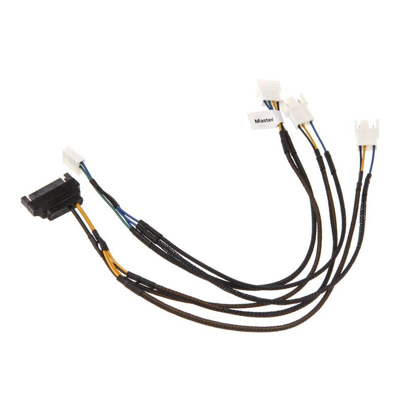 Cavo di distribuzione PWM Flexa FP3S (3 ventole) - con guaina, 30 cm