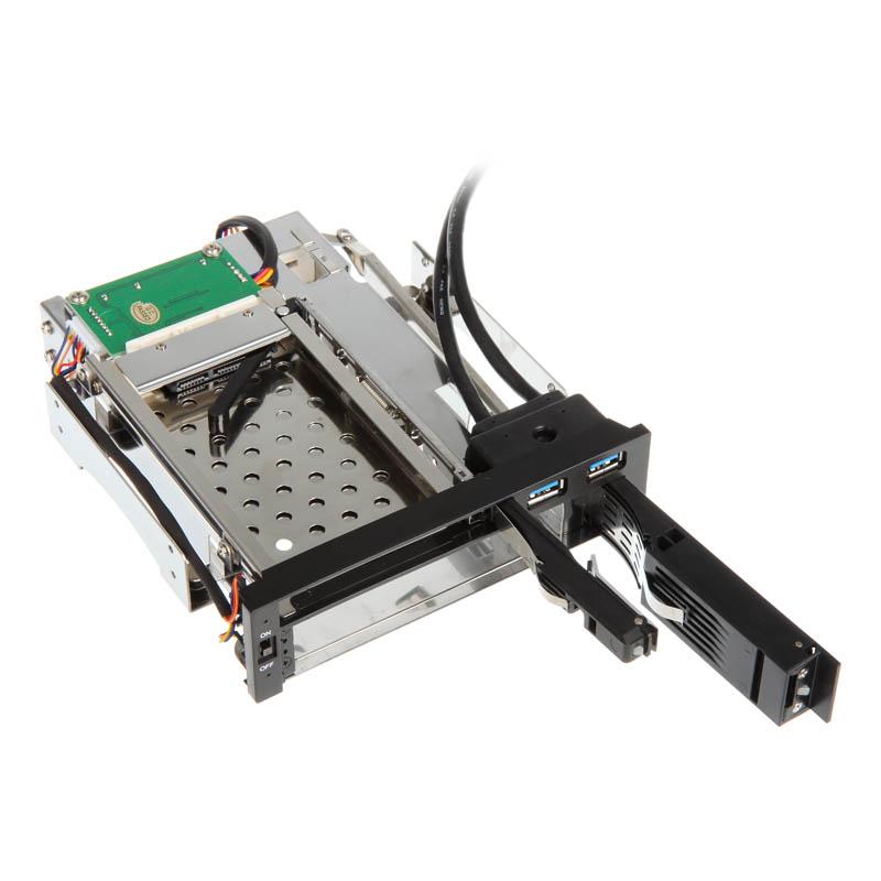 Akasa Loksa M51 - House per unità di archiviazione con connessioni anteriori - 2,5 ", 3,5" (6,4 cm, 8,9 cm) - 13,30 cm (5,25 "