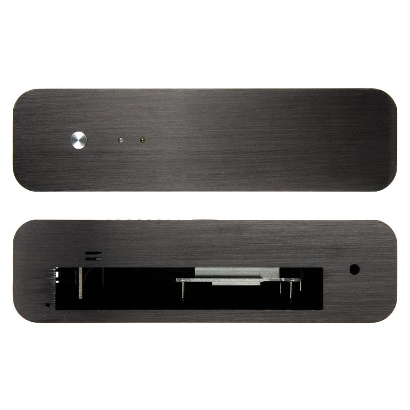 Akasa Euler - Fattore di forma Ultra Small - Mini -itx - Alimentatore 120 Watt - Anodizzato nero Aluminio (Ak -ITX05M12EU)