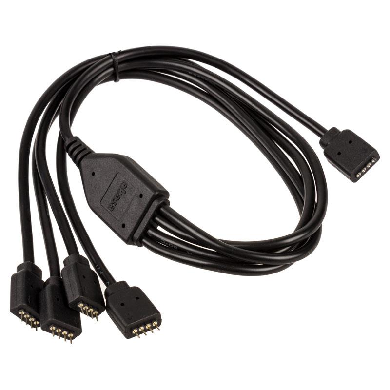 Akasa AK-CBLD04-50BK accessori di raffreddamento hardware Nero (Akasa 0.5m RGB LED Splitter & Extension Cable)