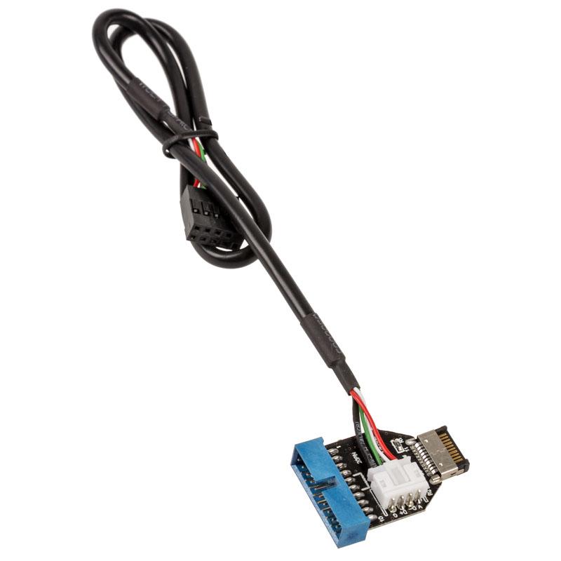 Akasa AK-CBUB38-40BK cavo USB 0,4 m Nero (Akasa USB 3.1 Gen2 Internal Connector to USB 3.1 Gen1 19-pin Internal Adapter Cable)