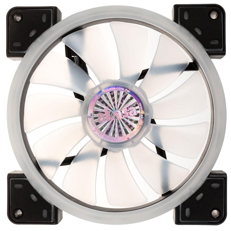 Akasa Vegas TLY Case per computer Ventilatore 14 cm Nero, Traslucido (Akasa Vegas TLY Addressable RGB Fan - 140mm)