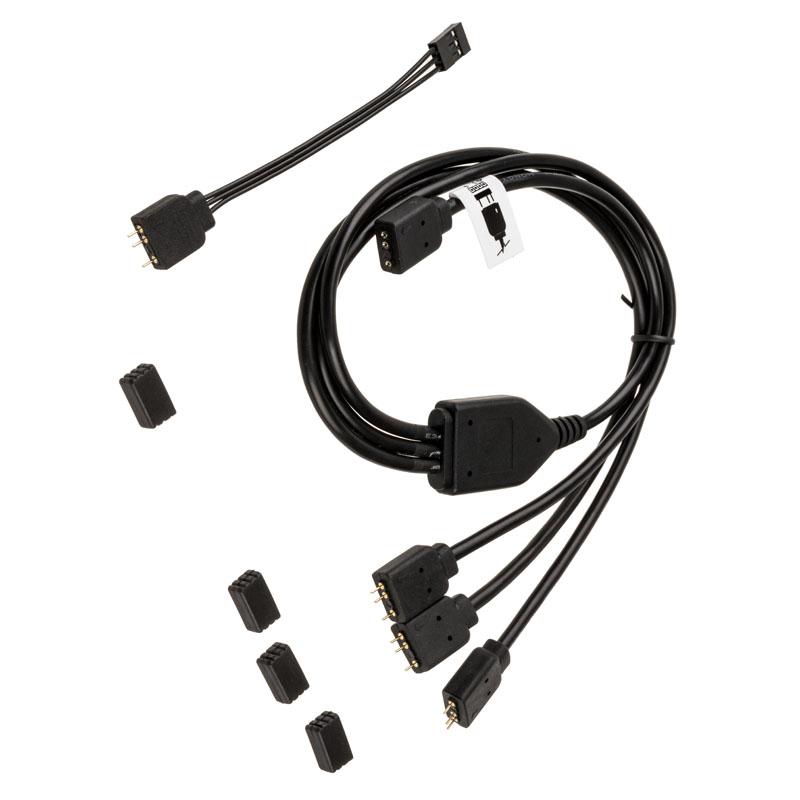 Akasa AK-CBLD07-50BK cavo splitter o combinatori Splitter per cavo Nero (Akasa Addressable RGB LED Splitter Cable Extension - 5