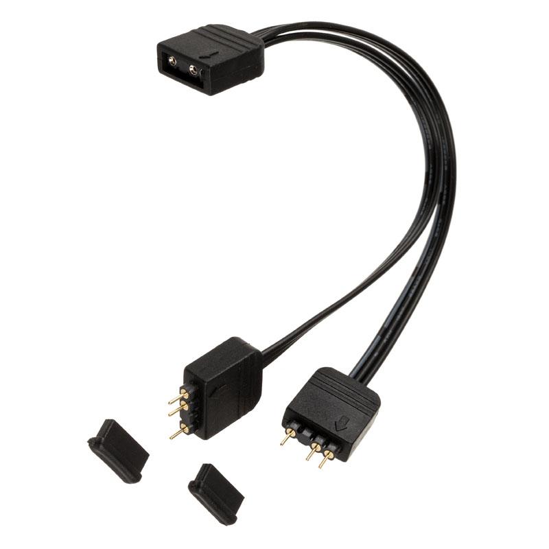 Akasa AK-CBLD08-12BK cavo di segnale 012 m Nero (Akasa Addressable RGB LED Splitter Cable)