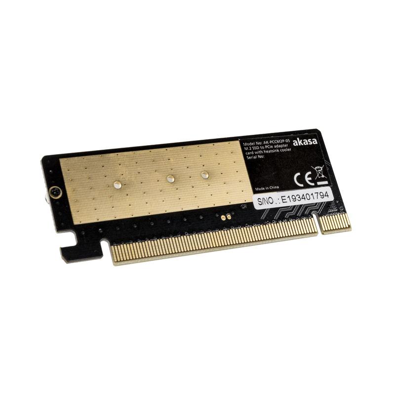 Akasa AK-PCCM2P-05 scheda di interfaccia e adattatore Interno M.2 (Akasa 2 SSD to PCIe Adapter Card w/ Heatsink PCIe Gen3 x16 U