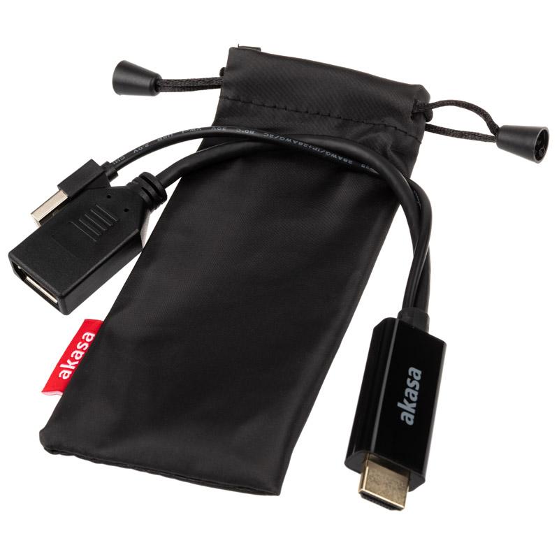 Akasa HDMI a DisplayPort Adapater Cavo - Black - Cavo - Digital/Display/Video Cavo HDMI 250 M HDMI Tipo A (standard) (AK -CBHD2