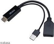 Akasa HDMI a DisplayPort Adapater Cavo - Black - Cavo - Digital/Display/Video Cavo HDMI 250 M HDMI Tipo A (standard) (AK -CBHD2