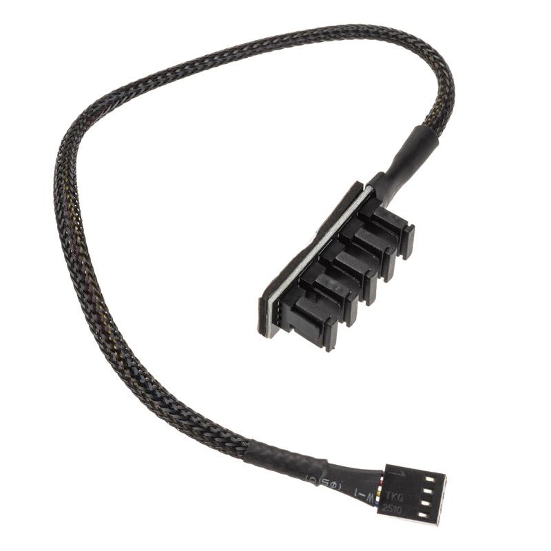 Akasa AK-CBFA08-30BK cavo di alimentazione interno 0,3 m (Akasa FLEXA FP5H 5 Fan PWM Splitter Hub Cable)