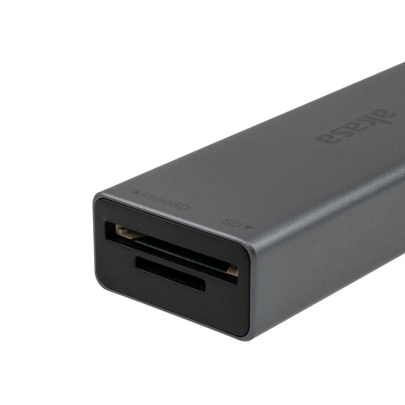 Akasa Ak -cr -09bk - CF - MicroSD (transflash) - SD - SDHC - SDXC - Grey - 5000 Mbit/S - MacOS - Windows XP/7/10 - Chrome OS -