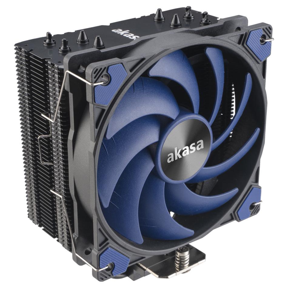 Akasa Alucia H4 Plus Processore Raffreddatore d'aria 12 cm Nero Blu 1 pz (Akasa Alucia H4 Plus CPU Air Cooler 120mm Fan Alumini
