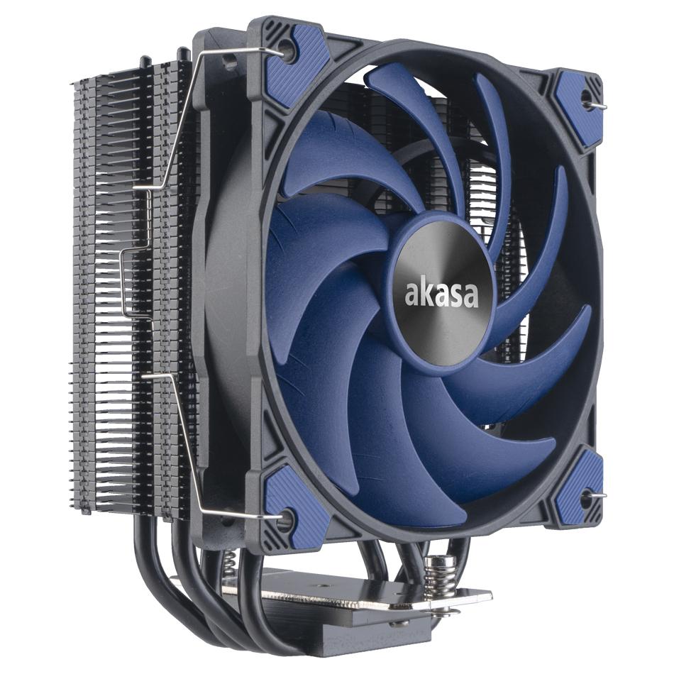 Akasa Alucia H4 Plus Processore Raffreddatore d'aria 12 cm Nero Blu 1 pz (Akasa Alucia H4 Plus CPU Air Cooler 120mm Fan Alumini