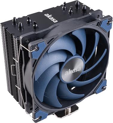 Akasa Alucia H4 Plus Processore Raffreddatore d'aria 12 cm Nero Blu 1 pz (Akasa Alucia H4 Plus CPU Air Cooler 120mm Fan Alumini