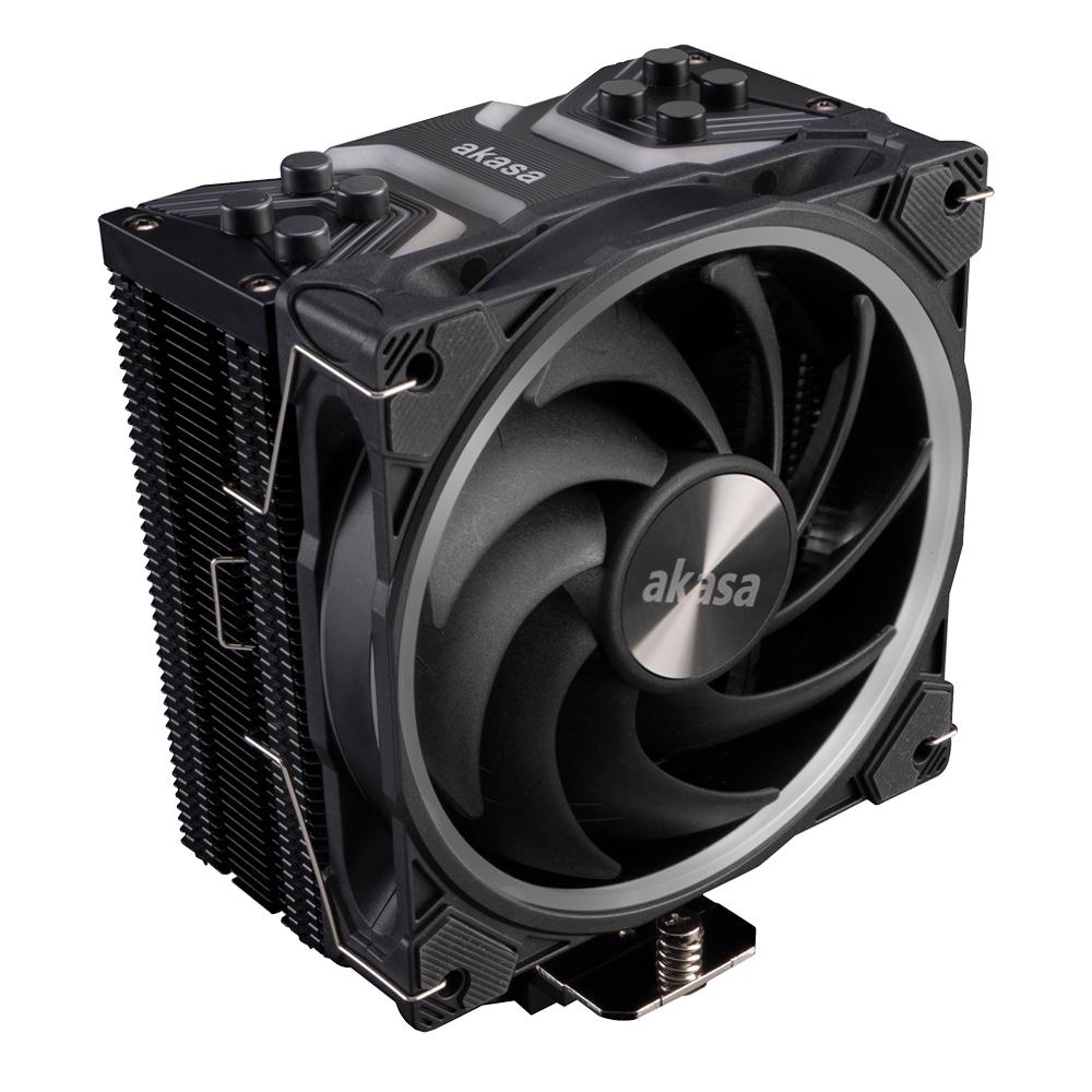 Akasa Soho H4 Plus Processore Raffreddatore d'aria 12 cm Nero 1 pz (Akasa Soho H4 Plus ARGB Heatsink & Fan Intel & AMD Sockets