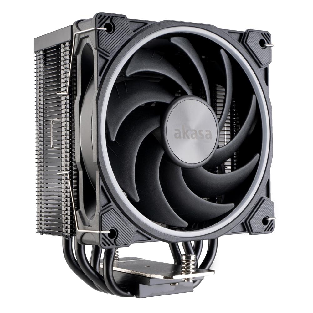 Akasa Soho H4 Plus Processore Raffreddatore d'aria 12 cm Nero 1 pz (Akasa Soho H4 Plus ARGB Heatsink & Fan Intel & AMD Sockets
