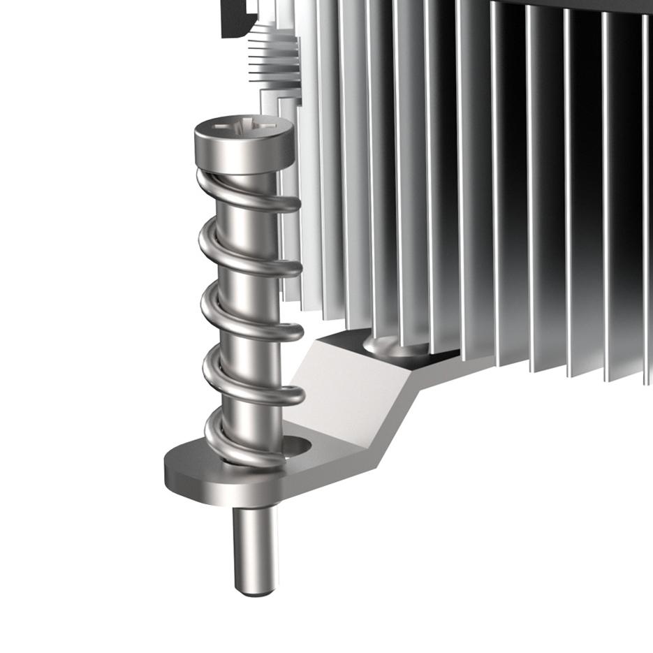 Akasa AK-CC6607EP01 Extra Secure Aluminium Heatsink and Fan Intel 1700 Ultra Quiet PWM Fan 80W TDP