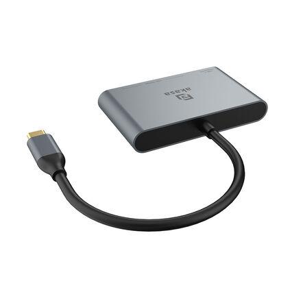 Hub multiporta Akasa USB-C USB 3.2 Gen 2 a 4 porte con porta di ricarica rapida - Cavo - Digitale/Dati
