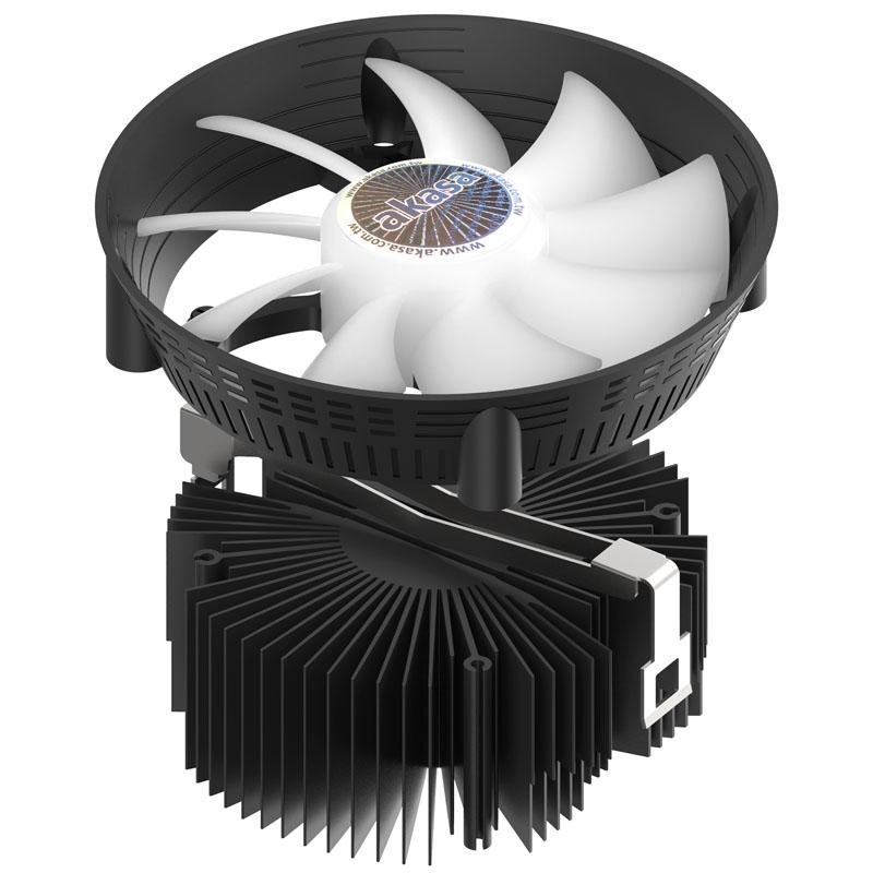 Akasa Vegas Chroma AM Processore Refrigeratore 12 cm Nero, Bianco (Akasa Vegas Chroma AM AMD Socket 120mm PWM 1800RPM Addressab