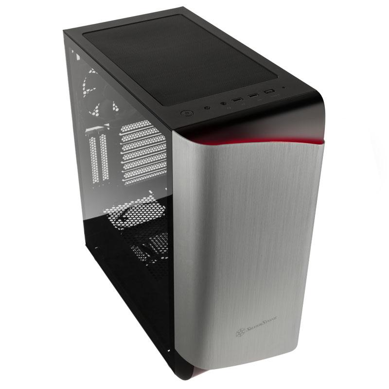 Silverstone SETA A1 Midi Tower Nero, Argento (Silverstone Seta A1 ATX Mid-Tower - Black Silver Tempered Glass)