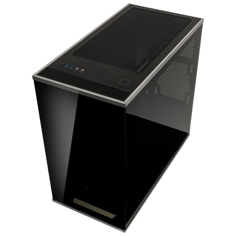 Silverstone Lucid LD01B Micro-ATX Case - Stainless Steel & Tempered Glass