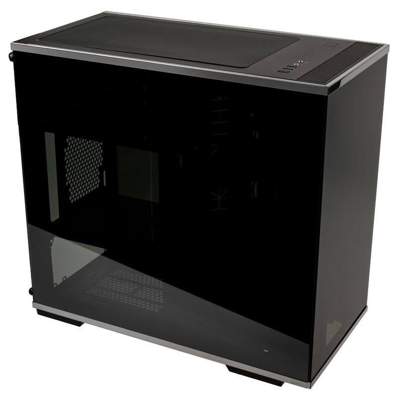 Silverstone Lucid LD01B Micro-ATX Case - Stainless Steel & Tempered Glass