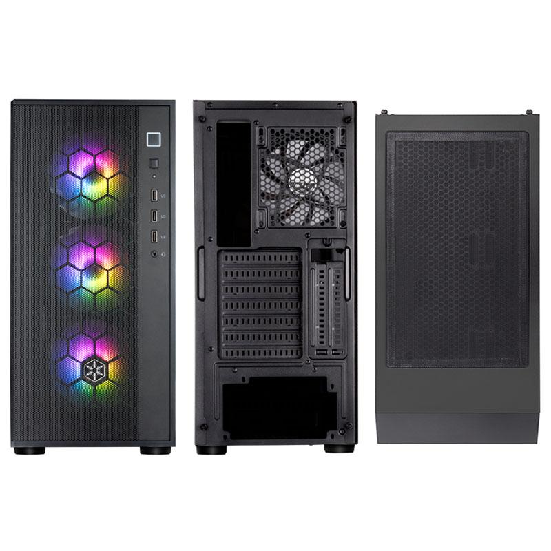 Midi-Tower Fara R1 PRO V2, vetro temperato - nero