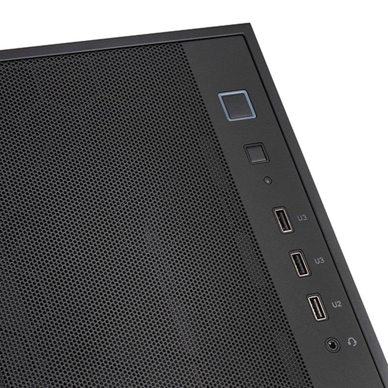 Midi-Tower Fara R1 PRO V2, vetro temperato - nero