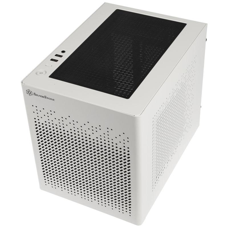 SilverStone SUGO 16 - Mini-ITX Cube - Mini-DTX - senza alimentatore (ATX / PS/2 / SFX / SFX-L) - bianco - USB/Audio