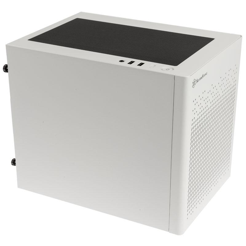 SilverStone SUGO 16 - Mini-ITX Cube - Mini-DTX - senza alimentatore (ATX / PS/2 / SFX / SFX-L) - bianco - USB/Audio