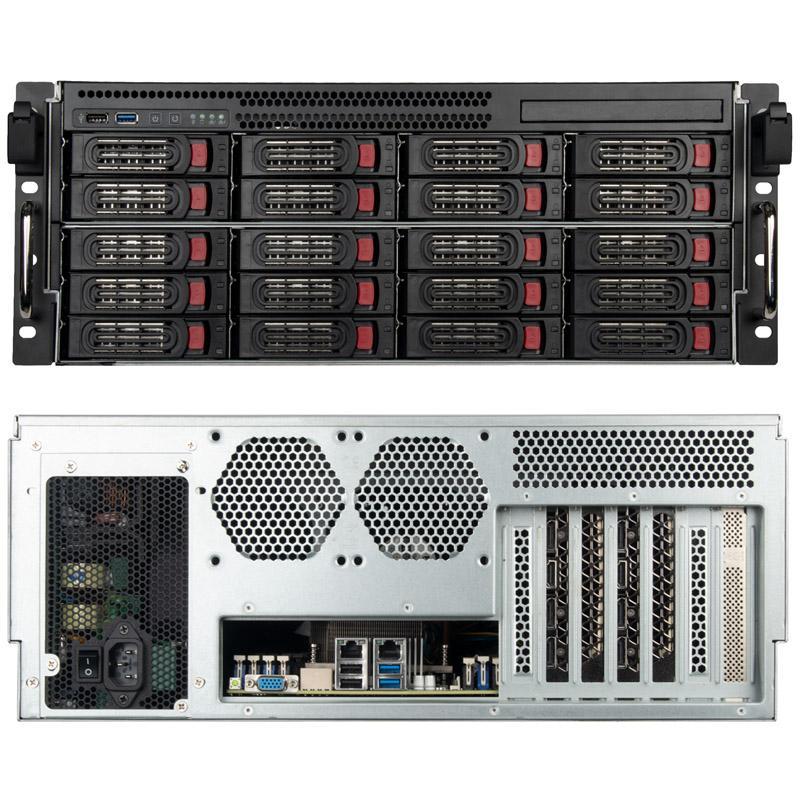 SST-RM43-320-RS Custodia per PC nera rack